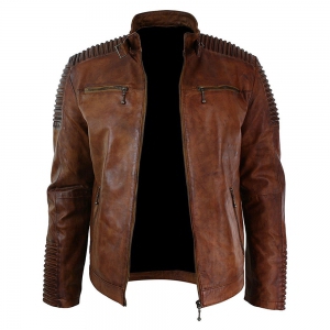 Men Motorbike Leather Jacket