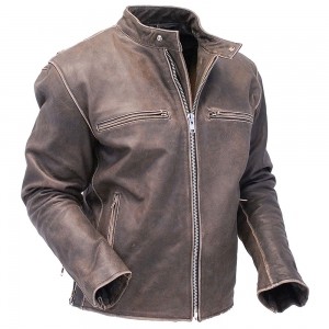 Men Motorbike Leather Jacket